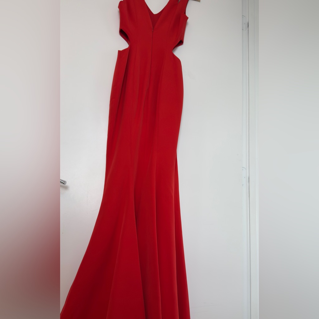 Jaygodfrey Scarlet Backless Gown